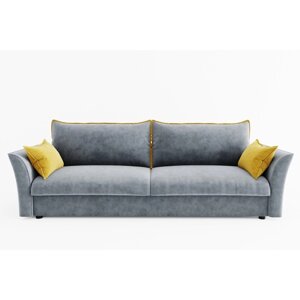 Прямой диван "Барселона", механизм пантограф, велюр, цвет селфи 15 / селфи 08