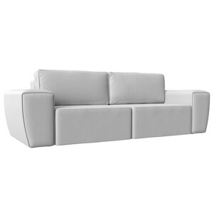 Прямой диван "Беккер", механизм еврокнижка, экокожа, цвет белый