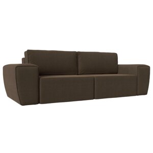 Прямой диван "Беккер", механизм еврокнижка, рогожка, цвет коричневый