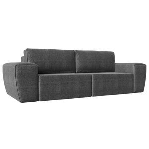 Прямой диван "Беккер", механизм еврокнижка, рогожка, цвет серый