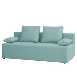 Прямой диван "Бёрн", механизм еврокнижка, велюр, цвет бирюзовый