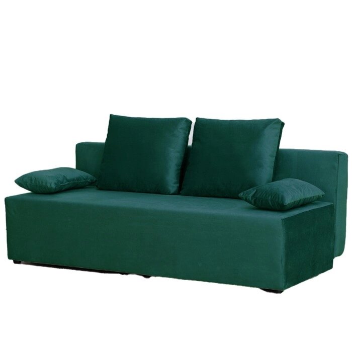 Прямой диван "Бёрн", механизм еврокнижка, велюр, цвет зелёный от компании Интернет-гипермаркет «MALL24» - фото 1