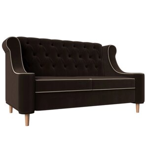 Прямой диван "Бронкс", микровельвет, цвет коричневый