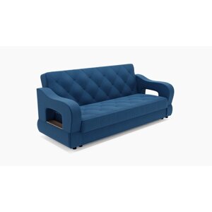 Прямой диван "Бруно 2", с подлокотниками, механизм книжка, НПБ, велюр, гелекси лайт 014