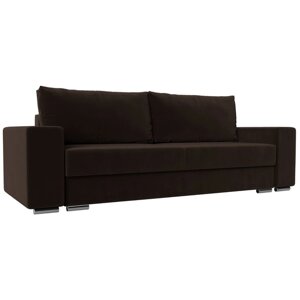 Прямой диван "Дрезден", механизм пантограф, микровельвет, цвет коричневый