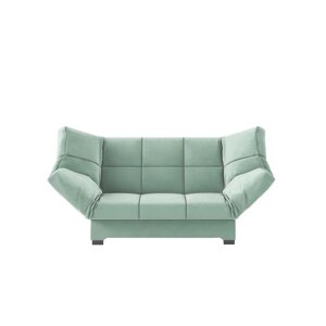 Прямой диван "Джакарта", механизм клик-кляк, велюр, цвет бирюзовый