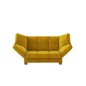 Прямой диван "Джакарта", механизм клик-кляк, велюр, цвет горчичный