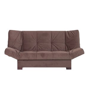 Прямой диван "Джакарта", механизм клик-кляк, велюр, цвет коричневый