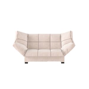 Прямой диван "Джакарта", механизм клик-кляк, велюр, цвет розовый