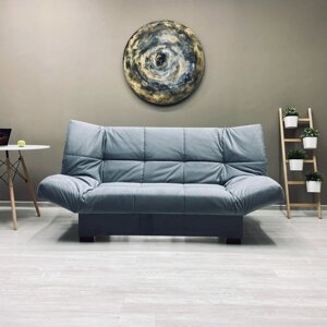 Прямой диван "Джакарта", механизм клик-кляк, велюр, цвет серый