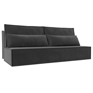 Прямой диван "Фабио Лайт", механизм еврокнижка, велюр, цвет серый
