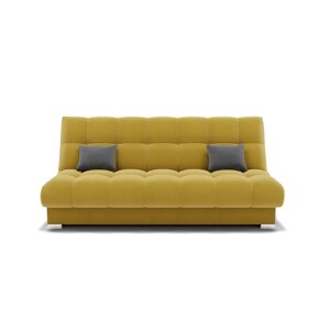 Прямой диван "Фиеста 1", механизм книжка, велюр, цвет селфи 08 / подушки 07