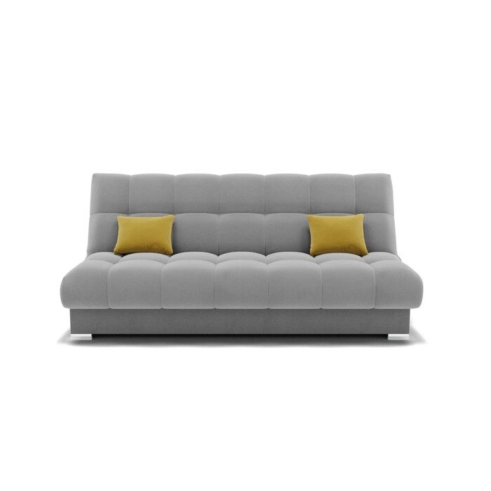 Прямой диван "Фиеста 1", механизм книжка, велюр, цвет селфи 15 / подушки 08 от компании Интернет-гипермаркет «MALL24» - фото 1