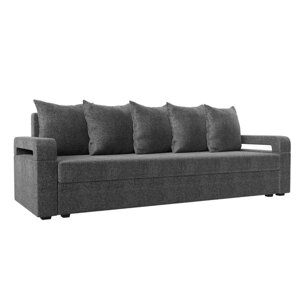 Прямой диван "Гермес лайт", механизм еврокнижка, рогожка, цвет серый