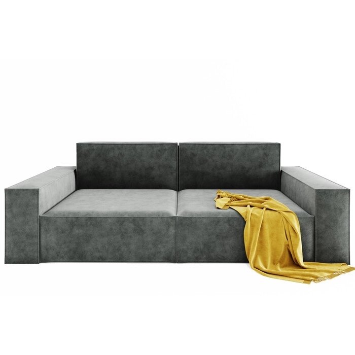 Прямой диван "Хилтон", механизм выкатной, велюр, цвет селфи 07 от компании Интернет-гипермаркет «MALL24» - фото 1