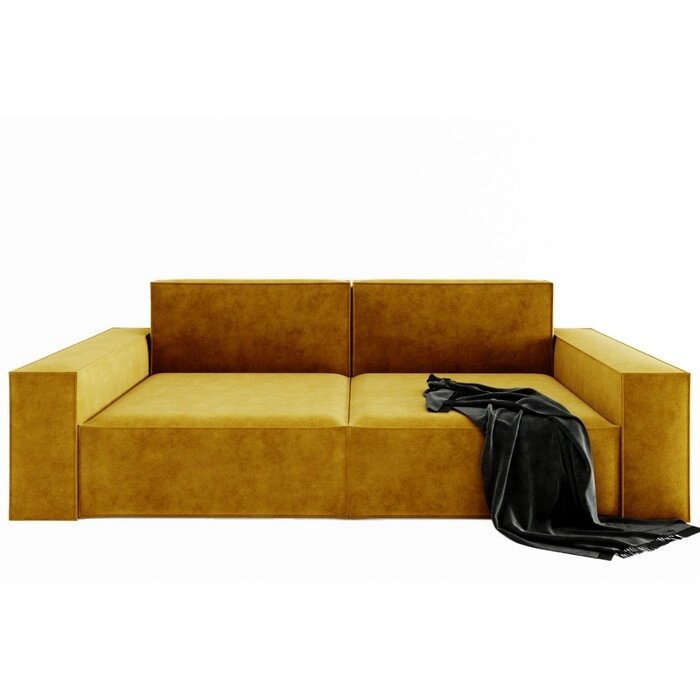 Прямой диван "Хилтон", механизм выкатной, велюр, цвет селфи 08 от компании Интернет-гипермаркет «MALL24» - фото 1