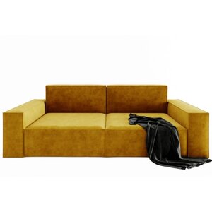 Прямой диван "Хилтон", механизм выкатной, велюр, цвет селфи 08