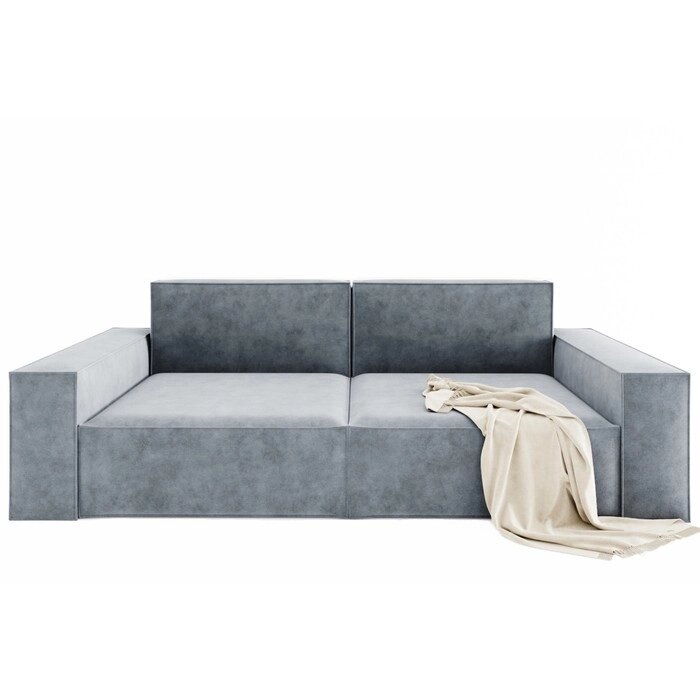 Прямой диван "Хилтон", механизм выкатной, велюр, цвет селфи 15 от компании Интернет-гипермаркет «MALL24» - фото 1