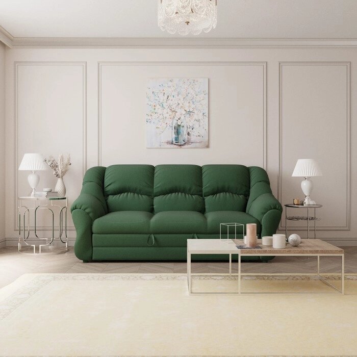 Прямой диван "Хост 1", ПЗ, механизм венеция, велюр, цвет квест 010 от компании Интернет-гипермаркет «MALL24» - фото 1