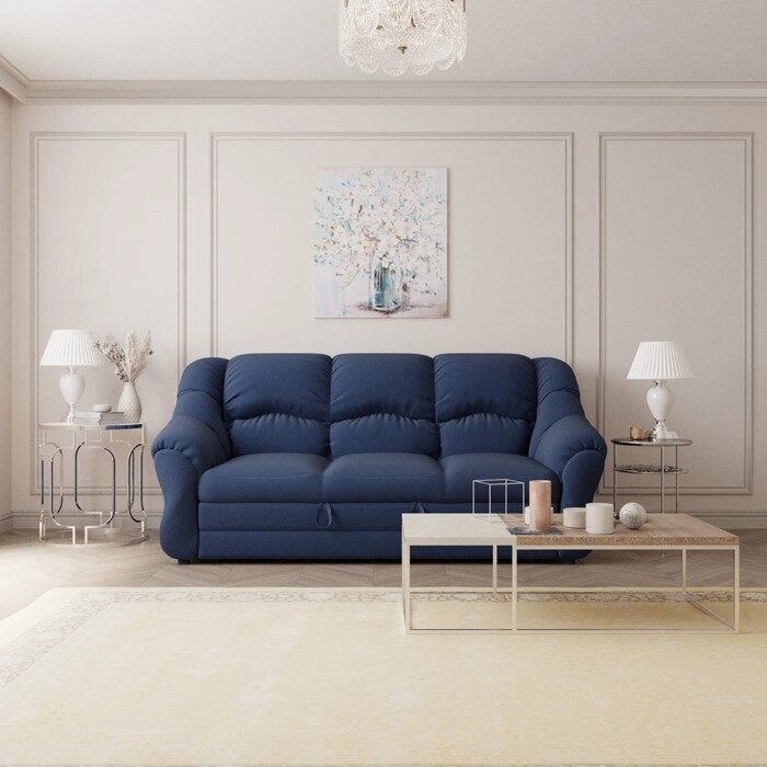 Прямой диван "Хост 1", ПЗ, механизм венеция, велюр, цвет квест 024 от компании Интернет-гипермаркет «MALL24» - фото 1