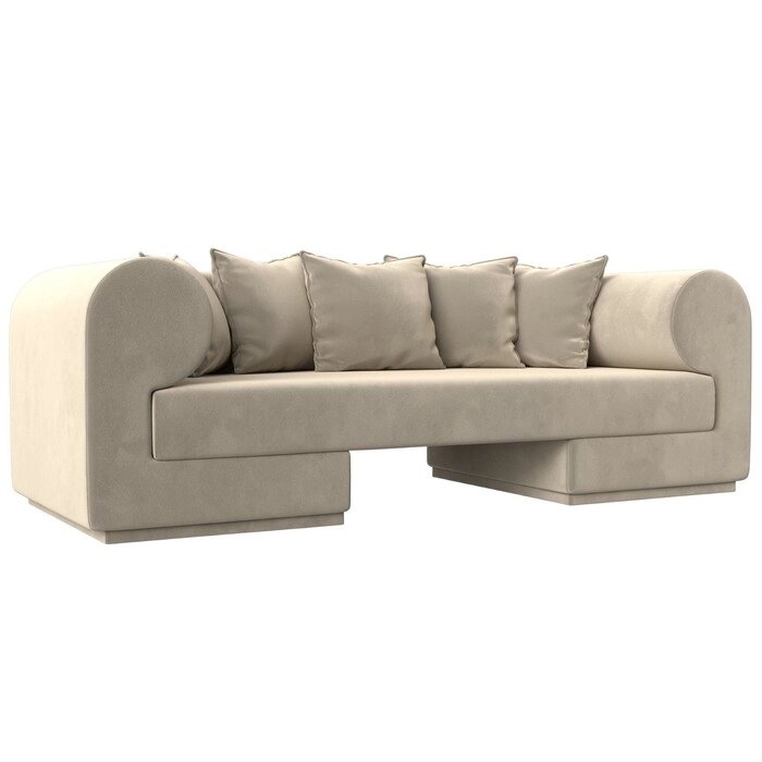 Прямой диван "Кипр", микровельвет, цвет бежевый от компании Интернет-гипермаркет «MALL24» - фото 1