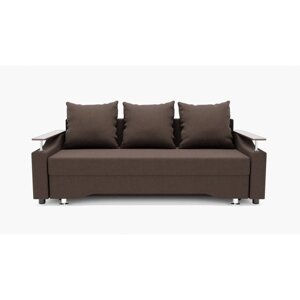 Прямой диван "Квадро 1", механизм еврокнижка, ППУ, велюр, цвет гелекси лайт 004