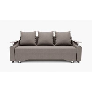 Прямой диван "Квадро 1", механизм еврокнижка, ППУ, велюр, цвет гелекси лайт 005