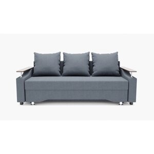 Прямой диван "Квадро 1", механизм еврокнижка, ППУ, велюр, цвет гелекси лайт 026