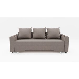Прямой диван "Квадро 2", механизм еврокнижка, велюр, цвет гелекси лайт 005