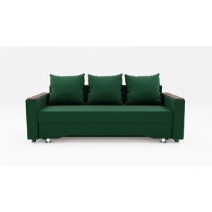 Прямой диван "Квадро 2", механизм еврокнижка, велюр, цвет гелекси лайт 010