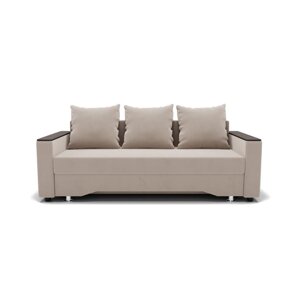 Прямой диван "Квадро 2", механизм еврокнижка, велюр, цвет селфи 01
