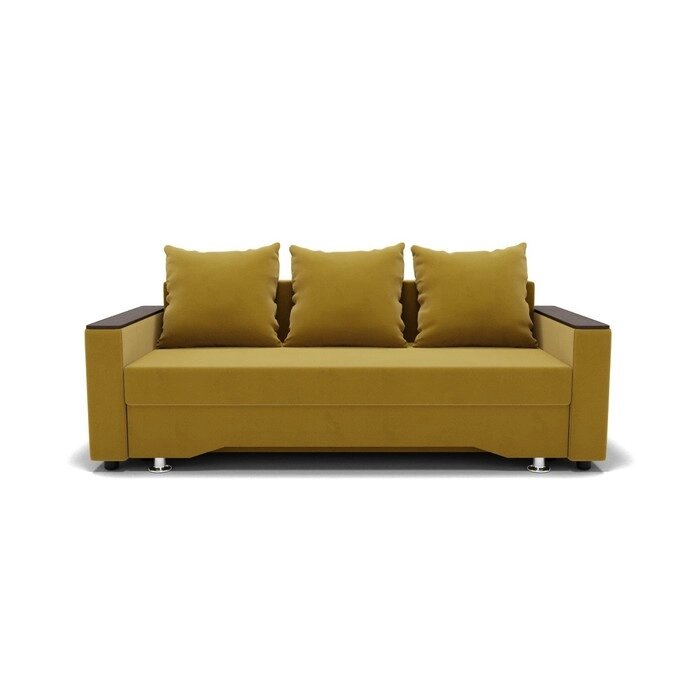 Прямой диван "Квадро 2", механизм еврокнижка, велюр, цвет селфи 08 от компании Интернет-гипермаркет «MALL24» - фото 1