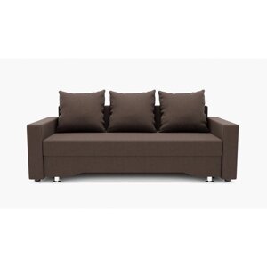Прямой диван "Квадро 3", механизм еврокнижка, велюр, цвет гелекси лайт 004