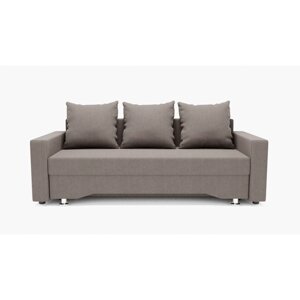 Прямой диван "Квадро 3", механизм еврокнижка, велюр, цвет гелекси лайт 005