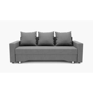Прямой диван "Квадро 3", механизм еврокнижка, велюр, цвет гелекси лайт 021