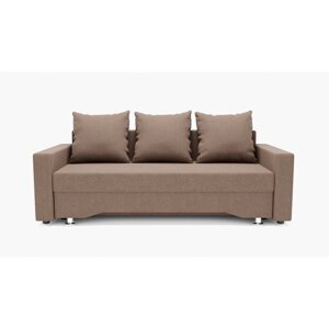 Прямой диван "Квадро 3", механизм еврокнижка, велюр, цвет гелекси лайт 023