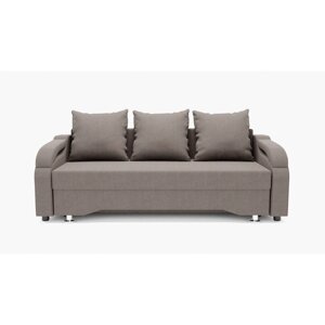 Прямой диван "Квадро 5", механизм еврокнижка, велюр, цвет гелекси лайт 005
