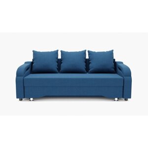 Прямой диван "Квадро 5", механизм еврокнижка, велюр, цвет гелекси лайт 014