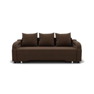 Прямой диван "Квадро 5", механизм еврокнижка, велюр, цвет селфи 03