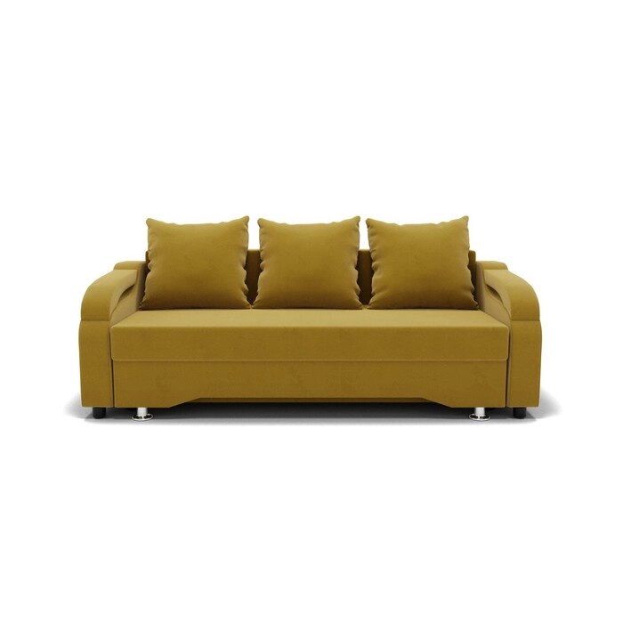 Прямой диван "Квадро 5", механизм еврокнижка, велюр, цвет селфи 08 от компании Интернет-гипермаркет «MALL24» - фото 1