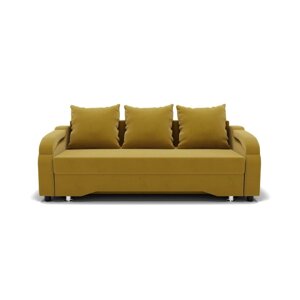 Прямой диван "Квадро 5", механизм еврокнижка, велюр, цвет селфи 08
