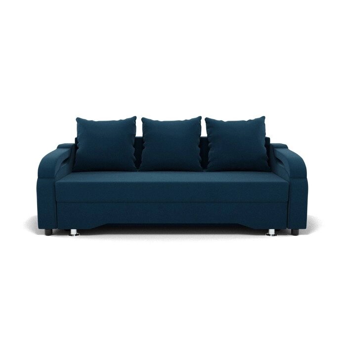 Прямой диван "Квадро 5", механизм еврокнижка, велюр, цвет селфи 12 от компании Интернет-гипермаркет «MALL24» - фото 1
