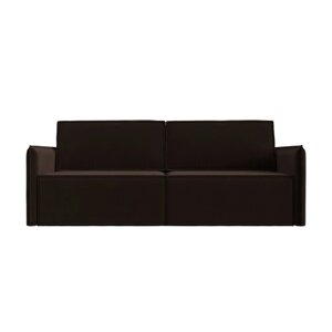 Прямой диван "Либерти", механизм еврокнижка, микровельвет, цвет коричневый