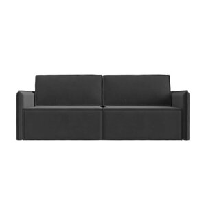 Прямой диван "Либерти", механизм еврокнижка, велюр, цвет серый