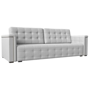 Прямой диван "Лига 002", механизм еврокнижка, экокожа, цвет белый