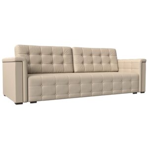 Прямой диван "Лига 002", механизм еврокнижка, экокожа, цвет бежевый