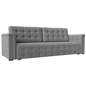 Прямой диван "Лига 002", механизм еврокнижка, рогожка, цвет серый
