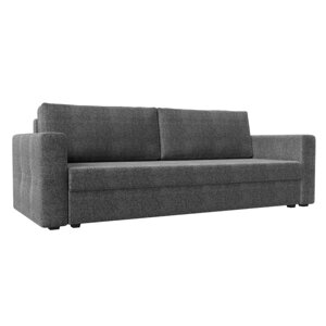 Прямой диван "Лига 006", механизм еврокнижка, рогожка, цвет серый