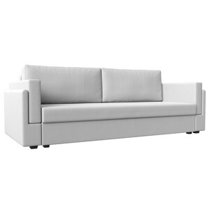 Прямой диван "Лига 007", механизм еврокнижка, экокожа, цвет белый