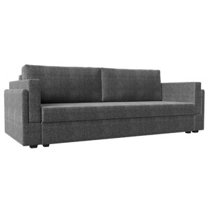 Прямой диван "Лига 007", механизм еврокнижка, рогожка, цвет серый